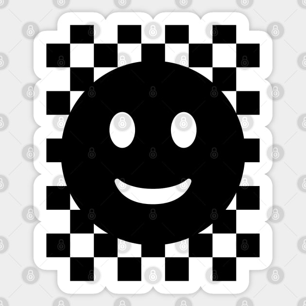 Checkerboard Smile Sticker by mdr design